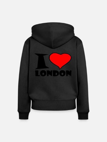 Londra / Adoro Londra - Ekologisk premiumluvjacka dam - svart
