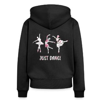 Just Dance - Women's Premium Organic Zip Hoodie - black - Back - Julia (174cm)