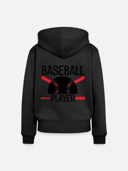 baseballspieler. Baseball-Trainer. - Frauen Premium Bio Zip Hoodie - Schwarz
