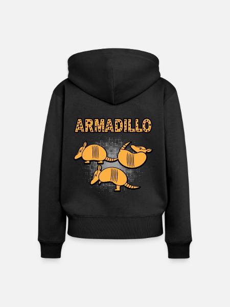 Armadillo Gürteltier - Frauen Premium Bio Zip Hoodie - Schwarz