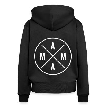 MAMA Mutter Muttertag Weihnachten Geburtstag Mama - Frauen Premium Bio Zip Hoodie - Schwarz - Hinten - Julia (174cm)