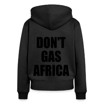 don't gas africa - Women's Premium Organic Zip Hoodie - black - Back - Julia (174cm)