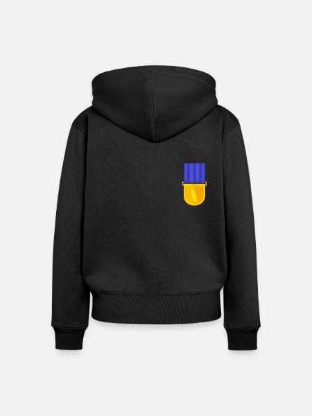 Serrano Medaille - Frauen Premium Bio Zip Hoodie - Schwarz