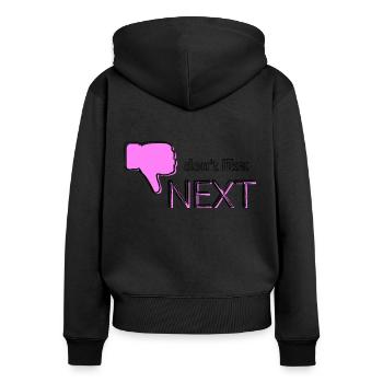 Don't like: Next - Frauen Premium Bio Zip Hoodie - Schwarz - Hinten - Julia (174cm)