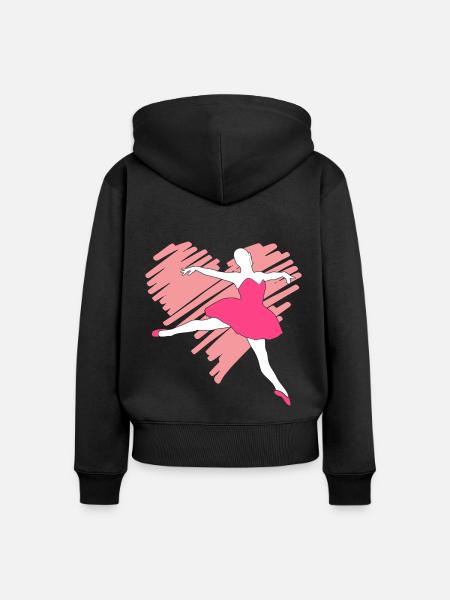 Ballettschuhe Balletttänzer - Frauen Premium Bio Zip Hoodie - Schwarz
