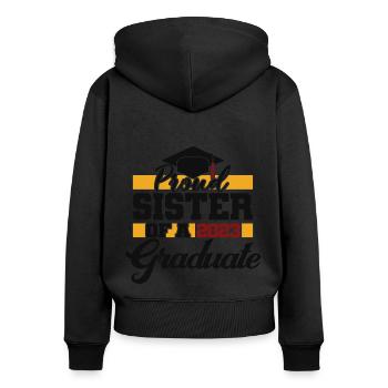 Proud Sister Of A 2023 Graduate Graduation Party - Women's Premium Organic Zip Hoodie - black - Back - Julia (174cm)