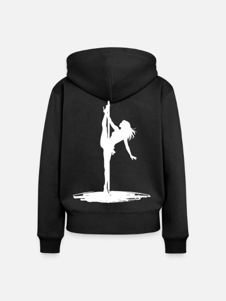 Pole Dance Silhouette – Ästhetische Kunst - Frauen Premium Bio Zip Hoodie - Schwarz