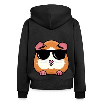 Guinea Pig Graphic Guinea Pig Owner Pet Cavy Anima - Frauen Premium Bio Zip Hoodie - Schwarz - Hinten - Julia (174cm)