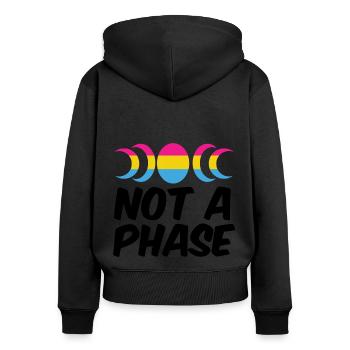 Not A Phase Gay Bisexual Pride Rainbow Lgbtq Diver - Frauen Premium Bio Zip Hoodie - Schwarz - Hinten - Julia (174cm)