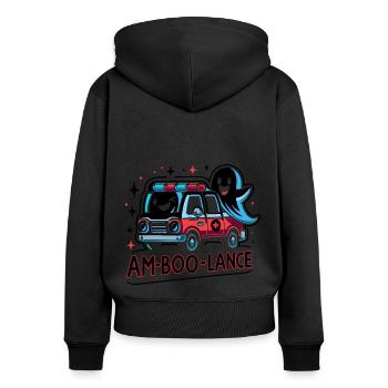 Am-Boo-Lance Ambulance Driver Paramedics EMS Hallo - Women's Premium Organic Zip Hoodie - black - Back - Julia (174cm)