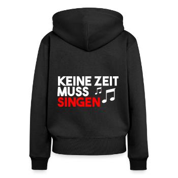 Singen Sänger Gesang Chor Alt Tenor Geschenk - Frauen Premium Bio Zip Hoodie - Schwarz - Hinten - Julia (174cm)