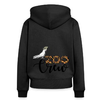 Crew Graphic Animal Keeper Zoo Keeper Animal Lover - Frauen Premium Bio Zip Hoodie - Schwarz - Hinten - Julia (174cm)