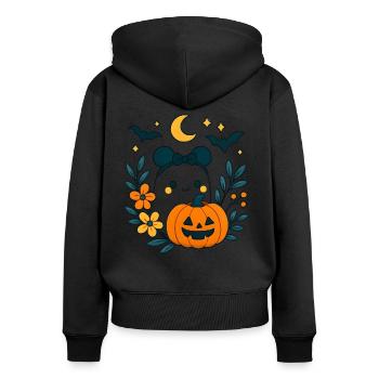 Halloween Ghost Costume Gift - Women's Premium Organic Zip Hoodie - black - Back - Julia (174cm)