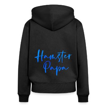 Hamster Papa Animal Lover Pet Owner Rodents Hamste - Frauen Premium Bio Zip Hoodie - Schwarz - Hinten - Julia (174cm)
