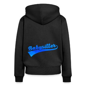 Babysitter Graphic Daycare Provider Daycare Teach - Frauen Premium Bio Zip Hoodie - Schwarz - Hinten - Julia (174cm)