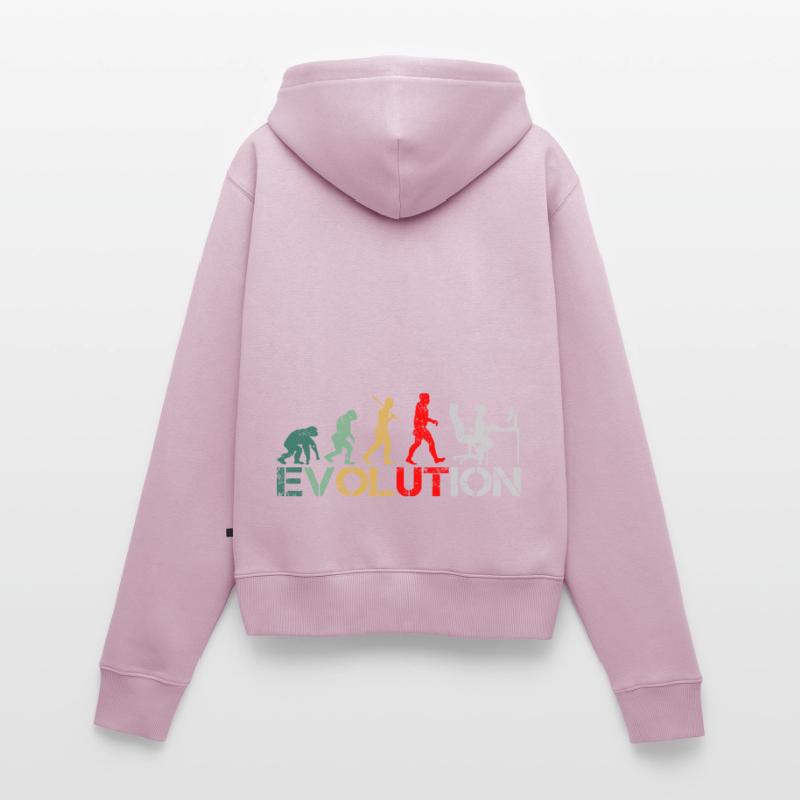 Computer Nerd Programmierer Evolution witzige Frauen Premium Bio Zip Hoodie