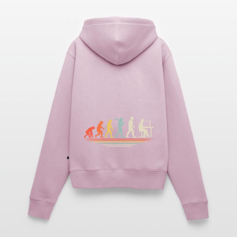 Coffee Coding Evolution Codeur Développeur Nerd Coffe Sweat à capuche zippé Premium bio Femme