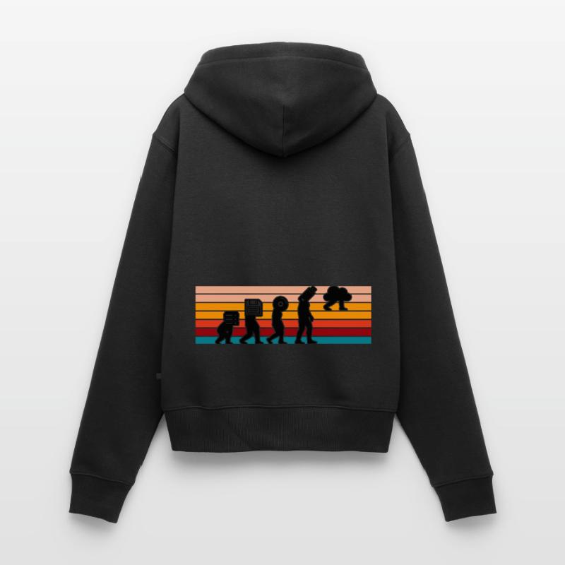 Evolution Of Man Coding Software Developer Program Frauen Premium Bio Zip Hoodie