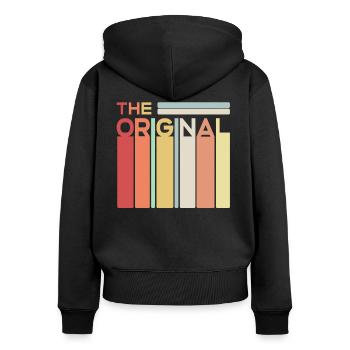 The Original The Remix partner look father child - Women's Premium Organic Zip Hoodie - black - Back - Julia (174cm)