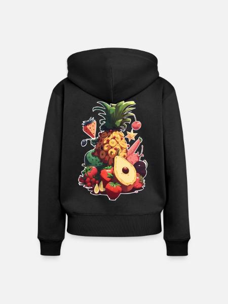 Fruchtrepublik - Frauen Premium Bio Zip Hoodie - Schwarz