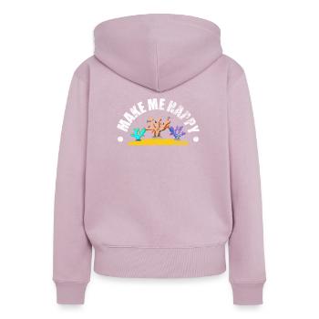 Colorful corals - Women's Premium Organic Zip Hoodie - dusky pink - Back - Julia (174cm)