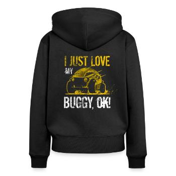 Geländewagen Buggy Off-Road - Frauen Premium Bio Zip Hoodie - Schwarz - Hinten - Julia (174cm)