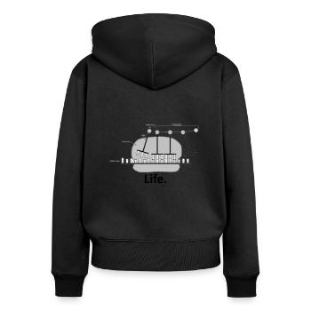 Protein synthesis - Women's Premium Organic Zip Hoodie - black - Back - Julia (174cm)