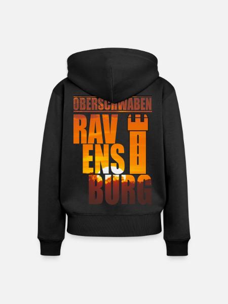 Ravensburg Oberschwaben - Frauen Premium Bio Zip Hoodie - Schwarz