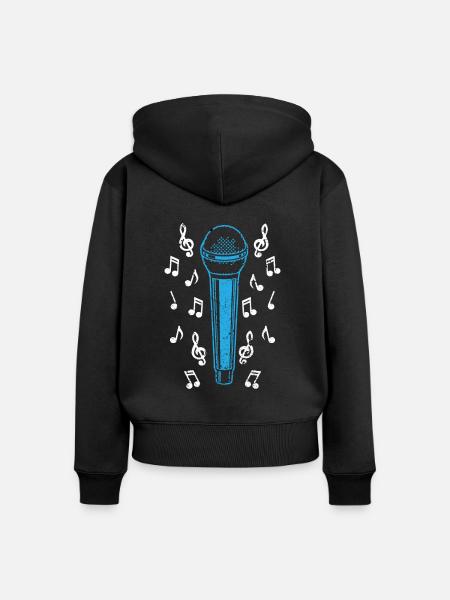Karaoke - Frauen Premium Bio Zip Hoodie - Schwarz