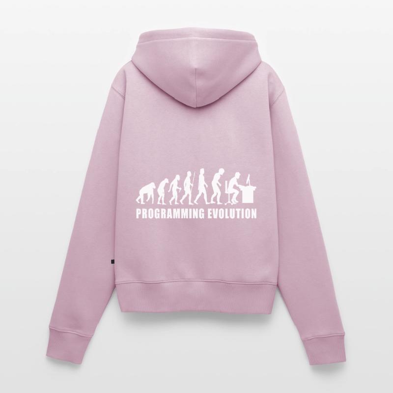 évolution de la programmation bogues de codage de code informatique Sweat à capuche zippé Premium bio Femme