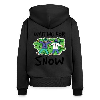 snow - Women's Premium Organic Zip Hoodie - black - Back - Julia (174cm)