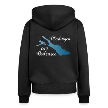 Überlingen am Bodensee Urlaub am See Souvenir - Frauen Premium Bio Zip Hoodie - Schwarz - Hinten - Julia (174cm)