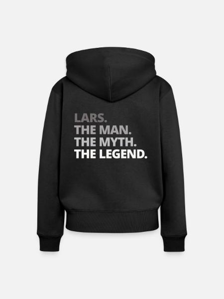 Lars Name Spruch Geschenk - Frauen Premium Bio Zip Hoodie - Schwarz