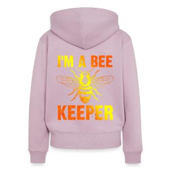 Imker Bienenzüchter - Frauen Premium Bio Zip Hoodie - Altrosa - Hinten - Julia (174cm)