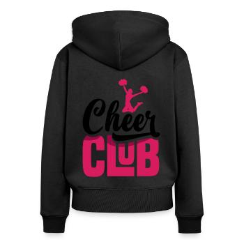 Cheer Club Cheerleading Cheerleader Cheerdance Gym - Frauen Premium Bio Zip Hoodie - Schwarz - Hinten - Julia (174cm)