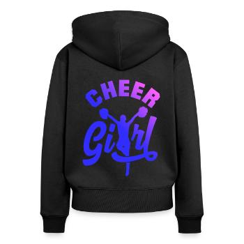 Cheer Girl Cheerleading Cheerleader Cheerdance Gym - Frauen Premium Bio Zip Hoodie - Schwarz - Hinten - Julia (174cm)