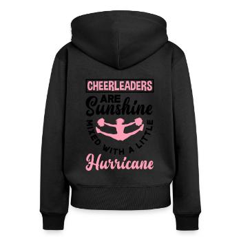 Cheerleaders Are Sunshine Mixed With A Little Hurr - Frauen Premium Bio Zip Hoodie - Schwarz - Hinten - Julia (174cm)