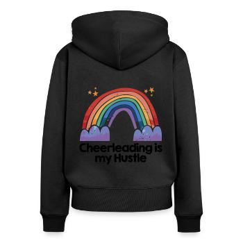 Cheerleading Is My Hustle Cheerleader Gymnast Chee - Frauen Premium Bio Zip Hoodie - Schwarz - Hinten - Julia (174cm)