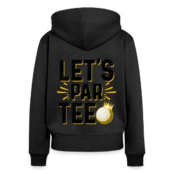 Let's Par Tee Golf Player Golfing Golf Course Golf - Frauen Premium Bio Zip Hoodie - Schwarz - Hinten - Julia (174cm)