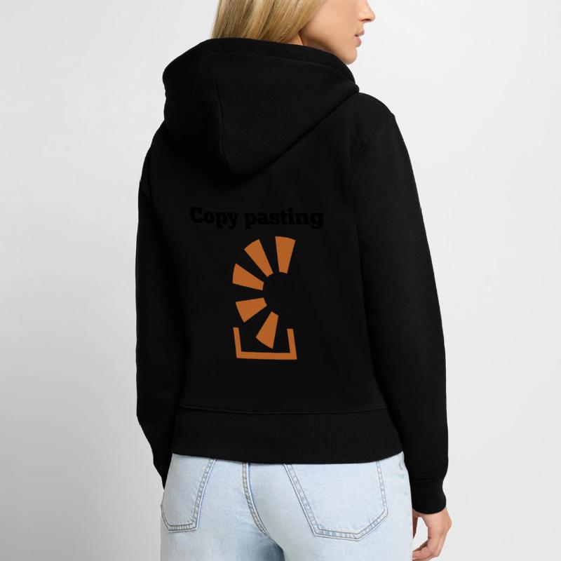 Copy Pasting Programming Coder Software Developer Frauen Premium Bio Zip Hoodie