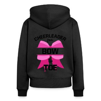 Cheerleader From Bow To Toe Cheerleading Cheerdanc - Frauen Premium Bio Zip Hoodie - Schwarz - Hinten - Julia (174cm)
