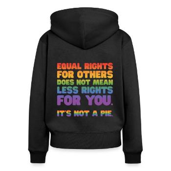 Equal Rights For Others Does Not Mean Less Rights - Frauen Premium Bio Zip Hoodie - Schwarz - Hinten - Julia (174cm)