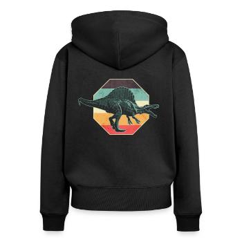 Spinosaurus Dinosaur - Women's Premium Organic Zip Hoodie - black - Back - Julia (174cm)