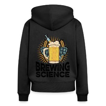 Science Graphic Homebrewing Winemaking Brewery Cra - Frauen Premium Bio Zip Hoodie - Schwarz - Hinten - Julia (174cm)