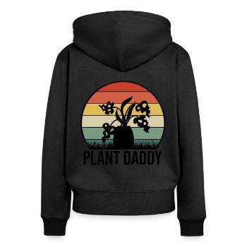 Plant Daddy Graphic Gardener Gardening Horticultur - Frauen Premium Bio Zip Hoodie - Schwarz - Hinten - Julia (174cm)