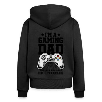 I'm A Gaming Dad Just Like A Normal Dad Except Coo - Frauen Premium Bio Zip Hoodie - Schwarz - Hinten - Julia (174cm)