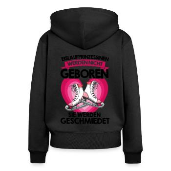 Eislaufprinzessinen Werden Nicht Geboren Werden Ge - Frauen Premium Bio Zip Hoodie - Schwarz - Hinten - Julia (174cm)