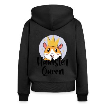 Hamster Queen Animal Lover Pet Owner Rodents Hamst - Frauen Premium Bio Zip Hoodie - Schwarz - Hinten - Julia (174cm)