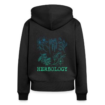 Herbology Graphic Gardener Horticulturist Garden L - Frauen Premium Bio Zip Hoodie - Schwarz - Hinten - Julia (174cm)