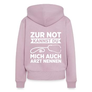 Erste Hilfe Für Ersthelfer Rettungssanitäter Sanit - Frauen Premium Bio Zip Hoodie - Altrosa - Hinten - Julia (174cm)